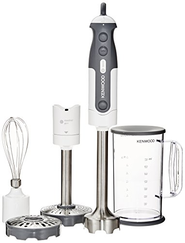 Kenwood Electronics HDP401WH - Licuadora (0,75 L, Batidora de inmersión, Gris, Blanco, De plástico, Metal, Acero inoxidable)