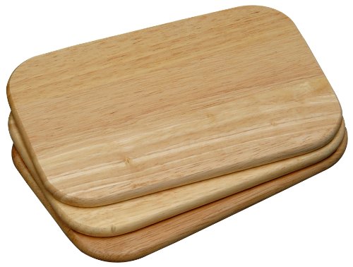 Kesper 64003 - Tablas para Cortar (Madera de Caucho, 3 Unidades, 23 x 15 x 1 cm)