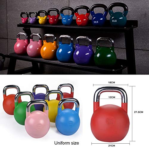 Kettlebells AGYH Tinte De Color De Acero Pesas Rusas, Pesas Competencia Profesional, Entrenamiento De La Fuerza De Maquinaria En Gimnasio En Casa, 4kg / 6kg / 8 Kg / 12 Kg / 16kg / 20kg