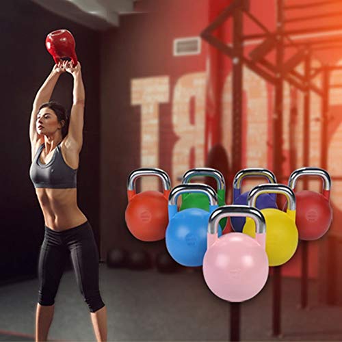 Kettlebells AGYH Tinte De Color De Acero Pesas Rusas, Pesas Competencia Profesional, Entrenamiento De La Fuerza De Maquinaria En Gimnasio En Casa, 4kg / 6kg / 8 Kg / 12 Kg / 16kg / 20kg