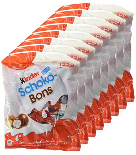 Kinder Schoko-Bons Bombones de Chocolate - 8 Paquete de 125 gr - Total: 1 kg