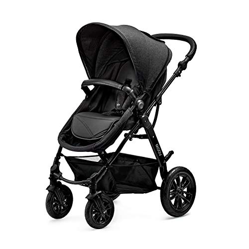 Kinderkraft Carrito Bebé 3 Piezas MOOV, Capazo, Silla Paseo, Silla Coche, Negro