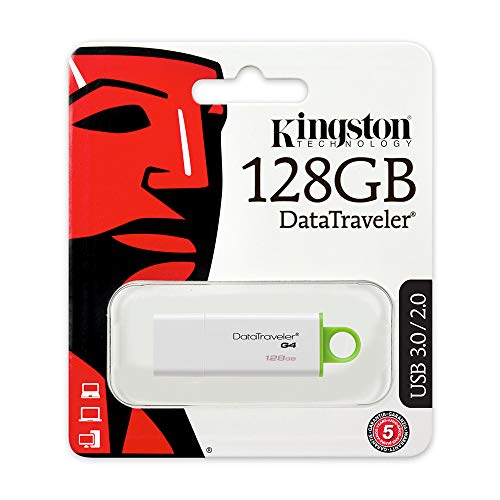 Kingston DataTraveler G4 DTIG4/128 GB - Memoria USB, 128 GB, Verde/Blanco