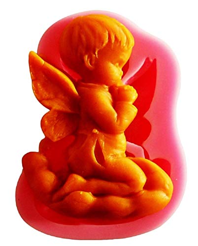 KIRALOVE Molde de Silicona - panqueque - ángel Rezando - Uso de Alimentos - Pasta de azúcar - Fondant - Pasteles de Magdalenas - hágalo Usted Mismo - Idea de Regalo - Hobby - Cocina