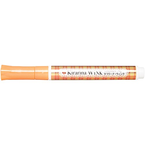 Kirarina Wink Glitter Pen-Orange Naranja cuaderno y block