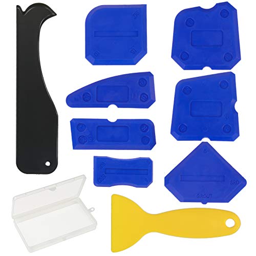 kit aplicador silicona ZoomSky 9 piezas kit herramientas calafateo de junta para eliminar silicona vieja y sellar silicona en bañera o baño