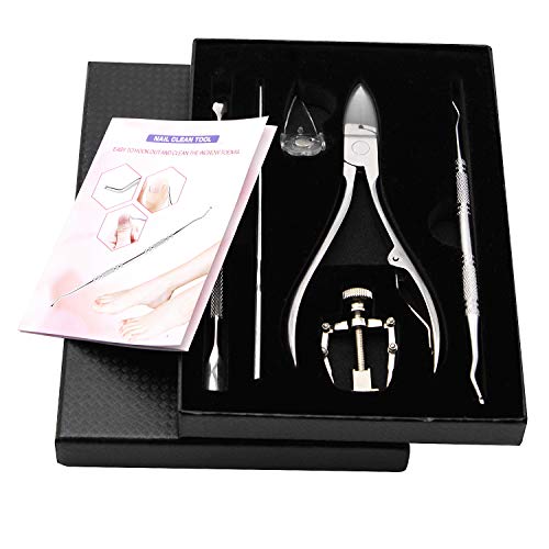 Kit de Herramientas para Uñas Encarnadas - Herramientas de Pedicura de Acero Inoxidable de Primera Calidad Profesional Corrector Clipper Lifter - Uña Encarnada Set de Cuidado Fácil de Usar