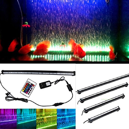 Kit de luz LED para acuario con burbujas, cortina de aire bajo el agua para tanque de peces, luz flexible que cambia de color con ventosa