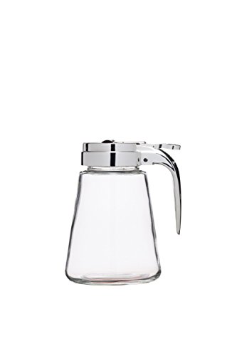 Kitchen Craft – Jarra de cristal para sirope/dispensador de miel antigoteo, 330 ml (0,5 litro), transparente