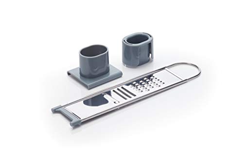 Kitchen Craft KCMINIMAND Mini Mandolina Cortadora y Railadora, Acero Inoxidable, Gris