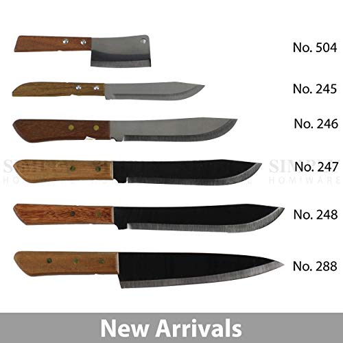 Kiwi 171 - Cuchillo tailandés con mango de madera, 28 cm, pack de 1 unidad