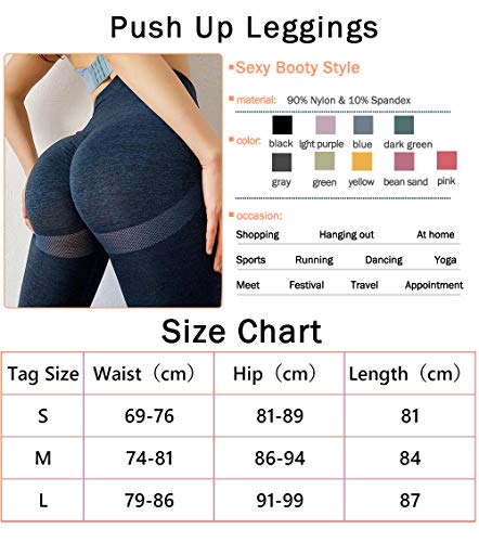 KIWI RATA Leggins Deportivos Mujer Push up Mallas Pantalones Cintura Alta Yoga Leggings Pantalón Moda Sin Costuras para Fitness Running Deporte Elásticos y Transpirables