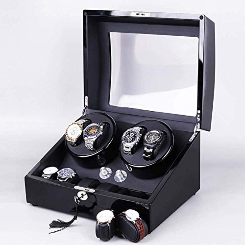 KJRJG Watch Winder Caja, Caja Winder Reloj automático con 6 trasteros y Tranquilo Modos de rotación, de bajo Ruido antimagnético Diseño