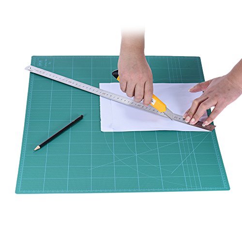 KKmoon Base de Corte Múltiples Fines Autocuración Constructores Doble Cara Papel 5 Capas Pvc Durable A2 Verde，Gks 18 "X 24" 60Cm × 45Cm