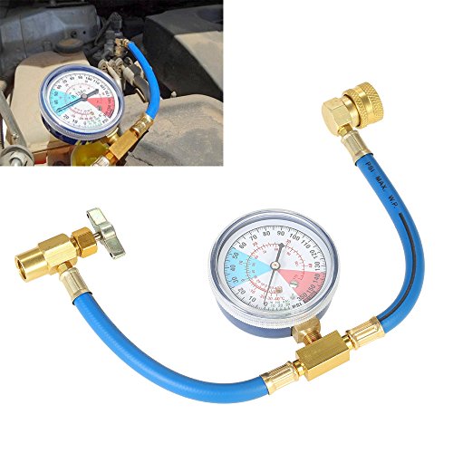 KKmoon Equipo del indicador de la manguera de medición de la recarga del refrigerante del aire acondicionado del coche de la CA R134A