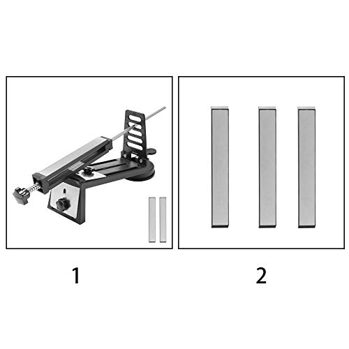 KKmoon Herramienta de Afilado de Corte de Ángulo Fijo DMD Herramientas de Sistema de Afilado de Cocina de Acero Inoxidable Profesional Afilado Sólido Afilado Whet Hone