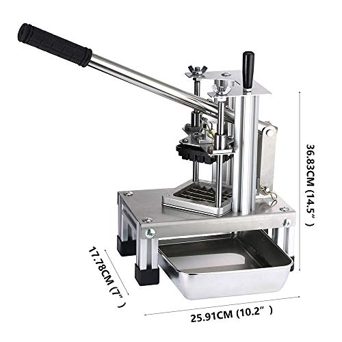 KKTECT Astilladora de Patatas Comercial Cortadora de Frutas Vegetales con 3 Cuchillas de Acero Inoxidable-1/4 1/2" 3/8"Cortador de Patatas Fritas