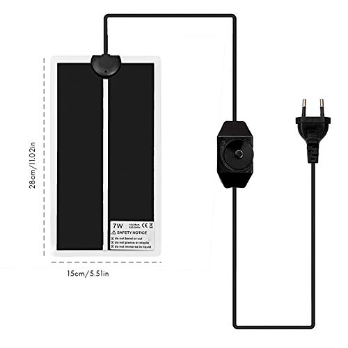 Knowooh Alfombrillas calefactoras de terrario, Almohadillas calefactoras de Reptiles Ajustables con Control de Temperatura calefacción por Suelo Radiante Alfombrilla calefactora Reptiles (UE)
