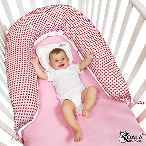 Koala Babycare® Almohada para Embarazadas para Dormir Cojin Lactancia –Soporte del cuerpo de la mama y del bebé – Para bebe que puede ser utilizado como cuna y reductor de cuna - KHUGS