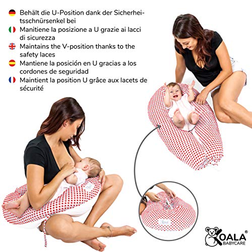 Koala Babycare® Almohada para Embarazadas para Dormir Cojin Lactancia –Soporte del cuerpo de la mama y del bebé – Para bebe que puede ser utilizado como cuna y reductor de cuna - KHUGS