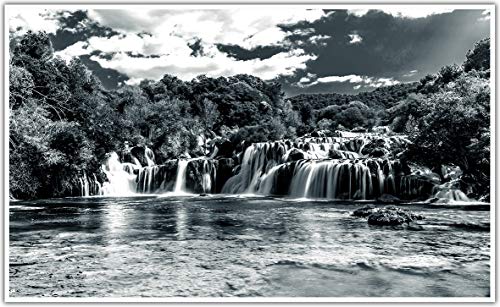 Könighaus - Calefacción por infrarrojos (calidad HD, con más de 200 imágenes de alta definición, con termostato, programa de 7 días, 800 W, marco blanco), color negro