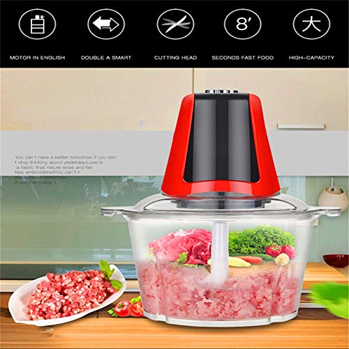 KRFRL- Picadora De Carne Doble For Frutas Y Verduras Inicio Mezcla Semiautomática De Jugo Maquinaria For Alimentos Copa De Eje De Acero 2L, 3L (Size : 2L)