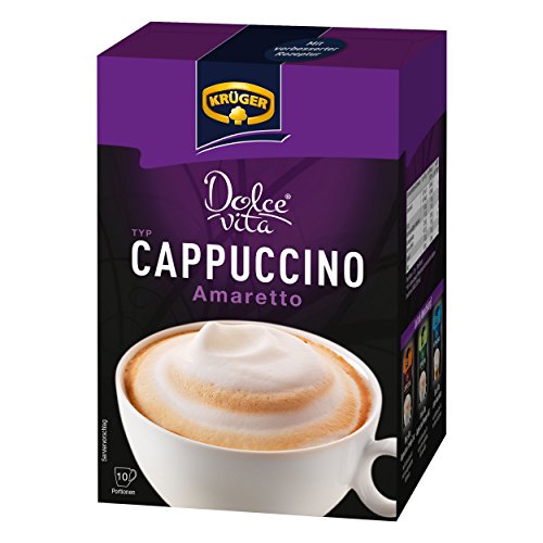 Krüger Dolce Vita Capuchino, Amaretto, Café con Leche, Café con Leche de Löslichem Granos de café, 20 Bolsas de Mucha