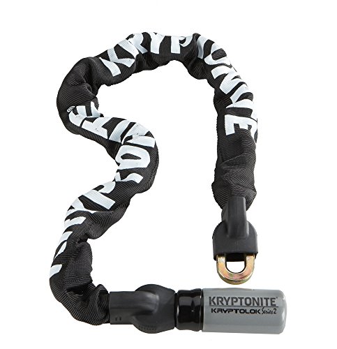 Kryptonite Cadena, Kabelschloss Evolution Serie 2 Integrated Chain 995, Schwarz, 3500322, Negro, 95 cm