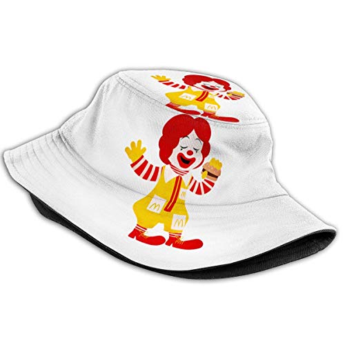 KSDD Sombrero de Cubo Reversible Unisex de McDonald's Gorra de Pescador Sombrero para Sol Empacable