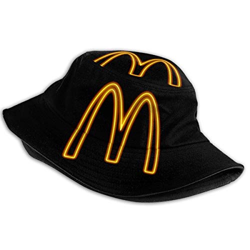 KSDD Sombrero de Cubo Reversible Unisex de McDonald's Gorra de Pescador Sombrero para Sol Empacable