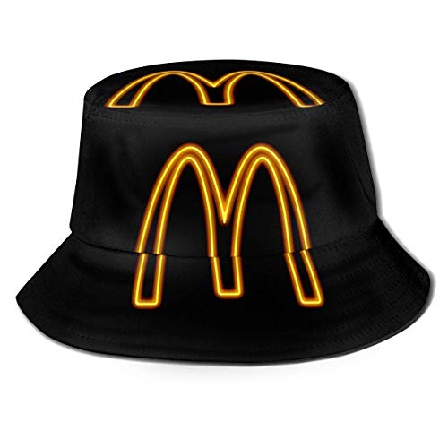 KSDD Sombrero de Cubo Reversible Unisex de McDonald's Gorra de Pescador Sombrero para Sol Empacable