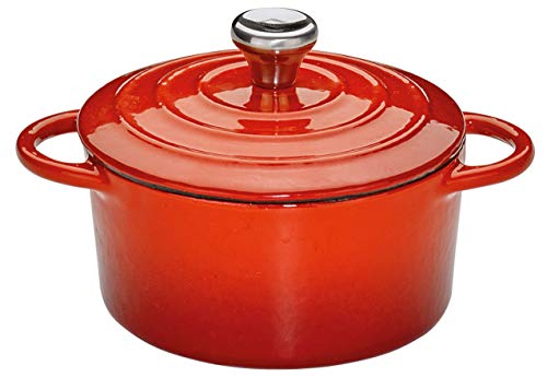 Küchenprofi Mini-Cocotte-Kp401001410 ollas, Hierro Fundido, Rojo, 10 cm