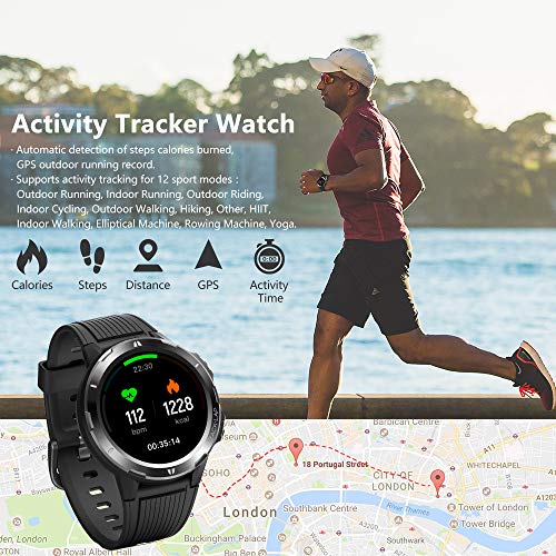 KUNGIX Smartwatch, Reloj Inteligente Hombre Impermeable IP68 con Pulsómetro, Cronómetro, Calorías, Monitor de Sueño, Podómetro Pulsera Actividad Inteligente para Deporte, Reloj de Fitness Mujer niño