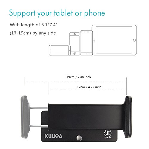 KUUQA Soporte de Soporte de Tableta Plegable de aleación de Aluminio con cordón para Mavic Pro/Mavic Air/Dispositivo de Control Remoto dji Spark (dji Mavic no Incluido)