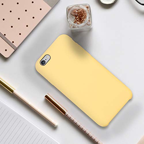 kwmobile Funda Compatible con Apple iPhone 6 / 6S - Carcasa de TPU para móvil - Cover Trasero en Amarillo Mate