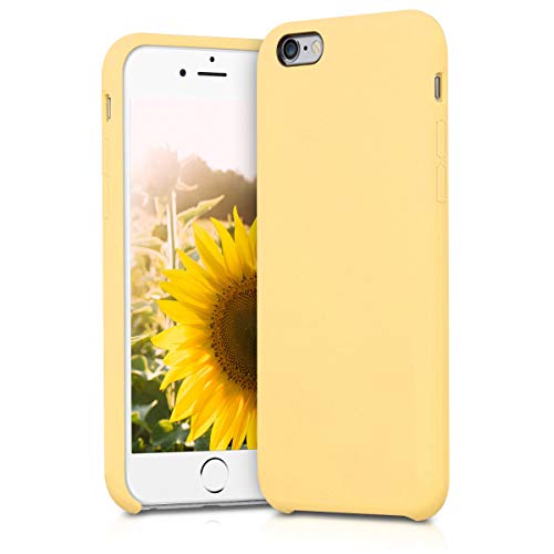 kwmobile Funda Compatible con Apple iPhone 6 / 6S - Carcasa de TPU para móvil - Cover Trasero en Amarillo Mate