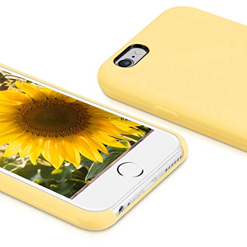 kwmobile Funda Compatible con Apple iPhone 6 / 6S - Carcasa de TPU para móvil - Cover Trasero en Amarillo Mate