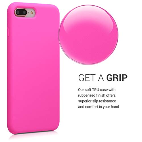 kwmobile Funda Compatible con Apple iPhone 7 Plus / 8 Plus - Carcasa de TPU para móvil - Cover Trasero en Magenta