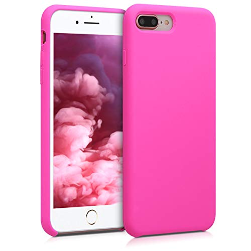 kwmobile Funda Compatible con Apple iPhone 7 Plus / 8 Plus - Carcasa de TPU para móvil - Cover Trasero en Magenta