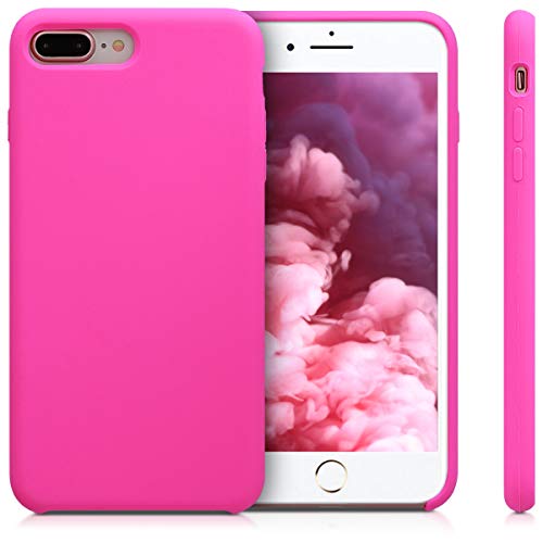 kwmobile Funda Compatible con Apple iPhone 7 Plus / 8 Plus - Carcasa de TPU para móvil - Cover Trasero en Magenta