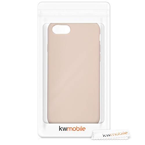 kwmobile Funda Compatible con Apple iPhone 7/8 / SE (2020) - Carcasa de TPU para móvil - Cover Trasero en Rosa Oro Mate