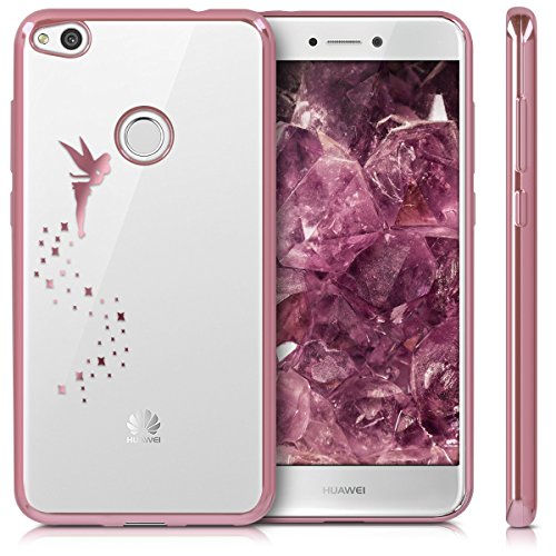 kwmobile Funda Compatible con Huawei P8 Lite (2017) - Carcasa de TPU Hada en Oro Rosa/Transparente