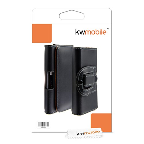 kwmobile Funda para Sony Smartphone - Carcasa con Clip de cinturón - Cover de Cuero sintético 14.4 x 7 CM