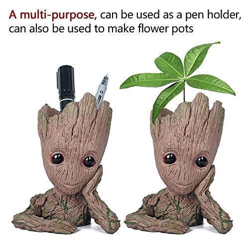 Kyhon Baby Groot Maceta - Maravillosa Figura de acción de Guardians of The Galaxy para Plantas y bolígrafos y Plumas Decoración de Habitaciones para niños de Familia, macetas, Regalos para niños