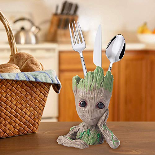 Kyhon Baby Groot Maceta - Maravillosa Figura de acción de Guardians of The Galaxy para Plantas y bolígrafos y Plumas Decoración de Habitaciones para niños de Familia, macetas, Regalos para niños