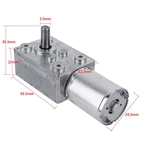 L-Yune,bolt 1pc 12V Engranaje de reducción de Motor Reversible eléctrico del Motor de accionamiento 5 RPM Gusano Reductor Orientado