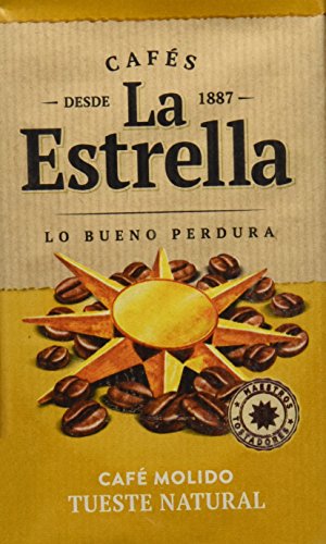 La Estrella - Café Tostado Molido Natural - 4 Paquetes de 250 g