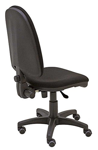 La Silla de Claudia - Silla giratoria de escritorio Torino negro para oficinas y hogares ergonómica con ruedas de parquet