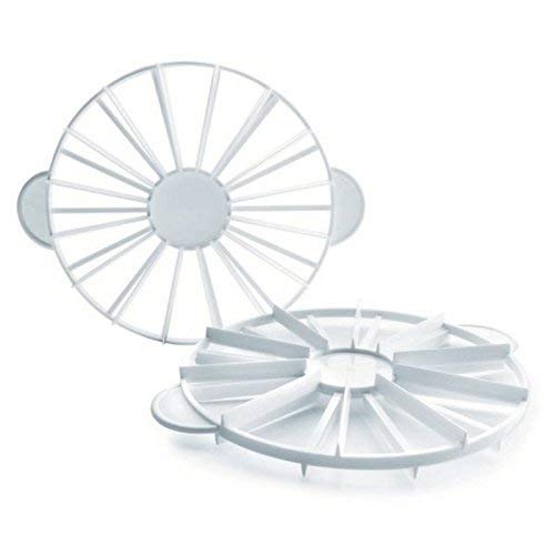 LACOR ? 10 ? 12 porciones Double-Sider Tarta Marcador, Color Blanco