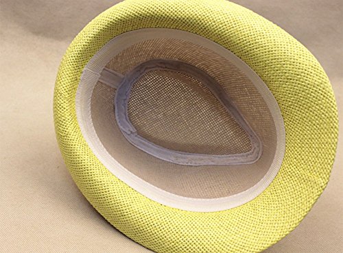 LAMEIDA Gorro de Visera Sombrero de Paja Sombrero de Visera Parasol Sombrero de Jazz Pañuelo de Cuero Buckle Bicolor Paja para Hombres Protección Solar Visor Outlet 1pcs Rojo + Beige